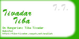 tivadar tiba business card